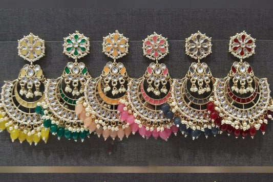 Meenakari earrings jewellery for women
