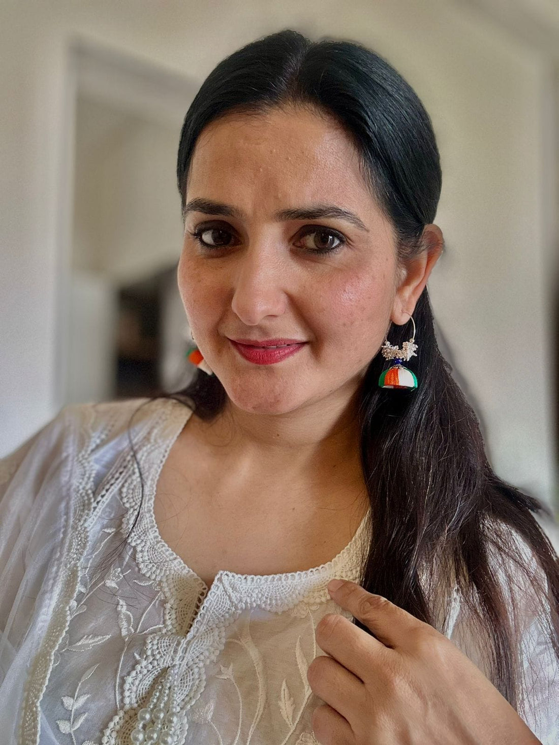 Bindhani tricolor jhumka