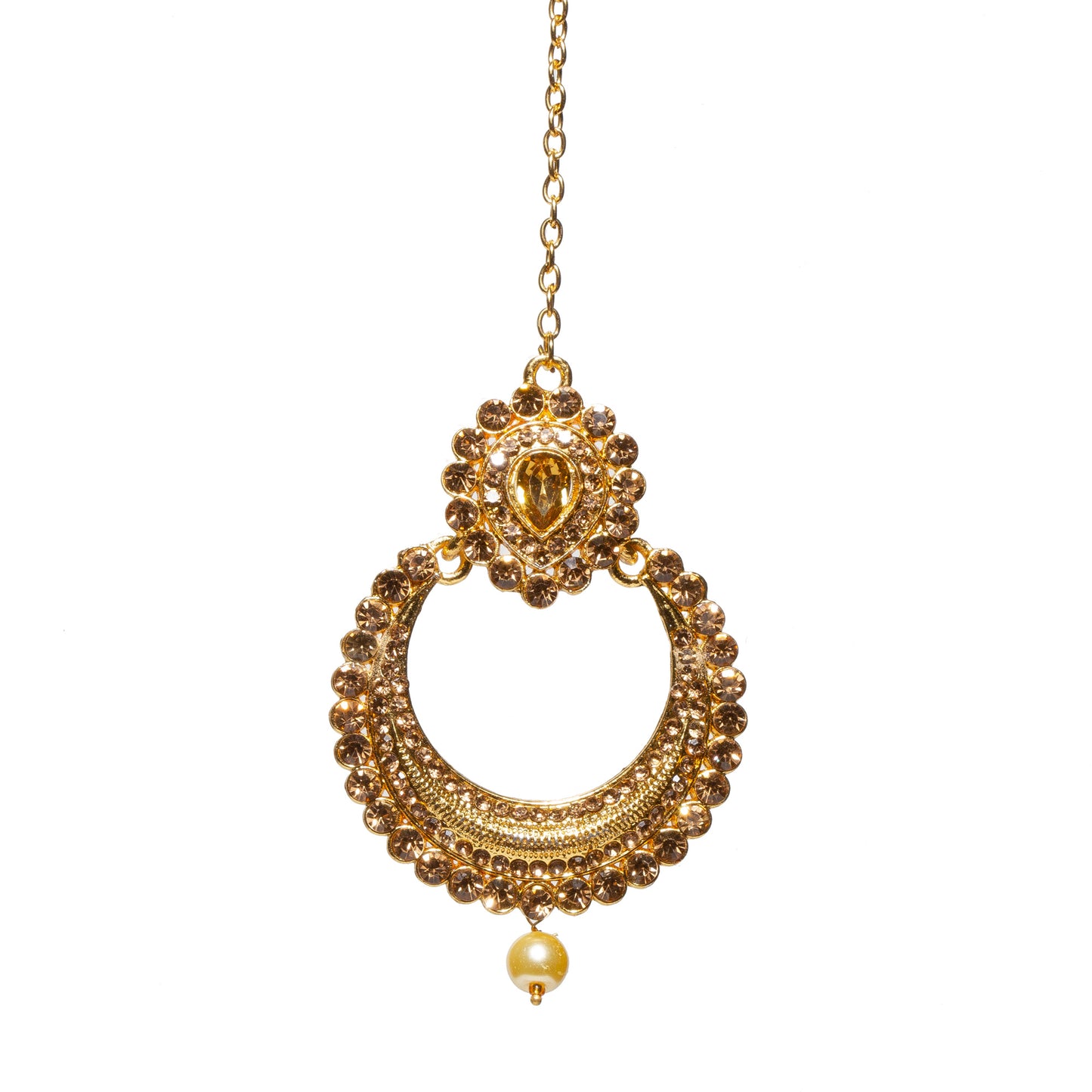 Bindhani-Gold-Plated-Fuax-Pearl-Drop-Big-Size-Statement-Tikka-Headpiece-For-Women