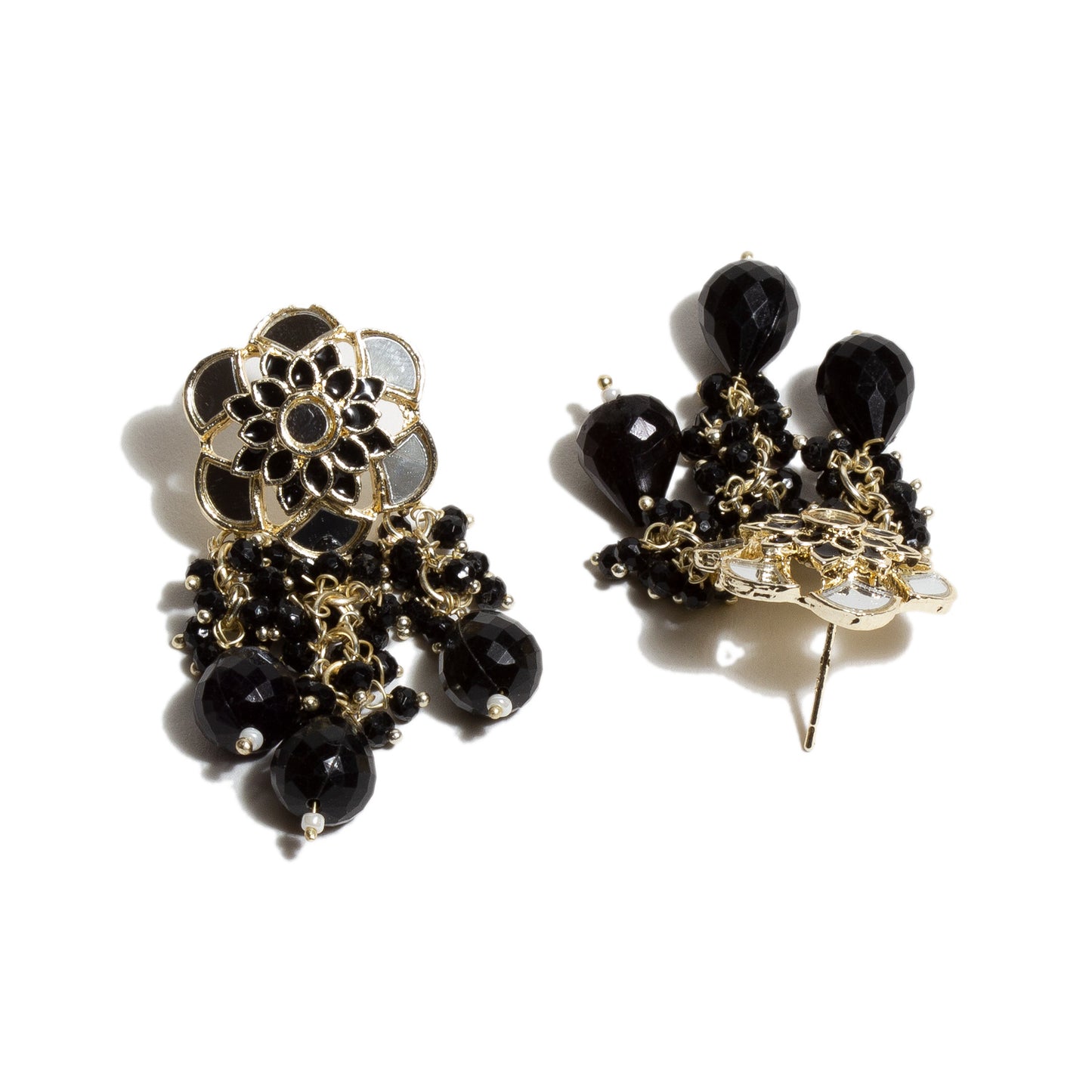 Small Mirror Work Color Drop Earrings