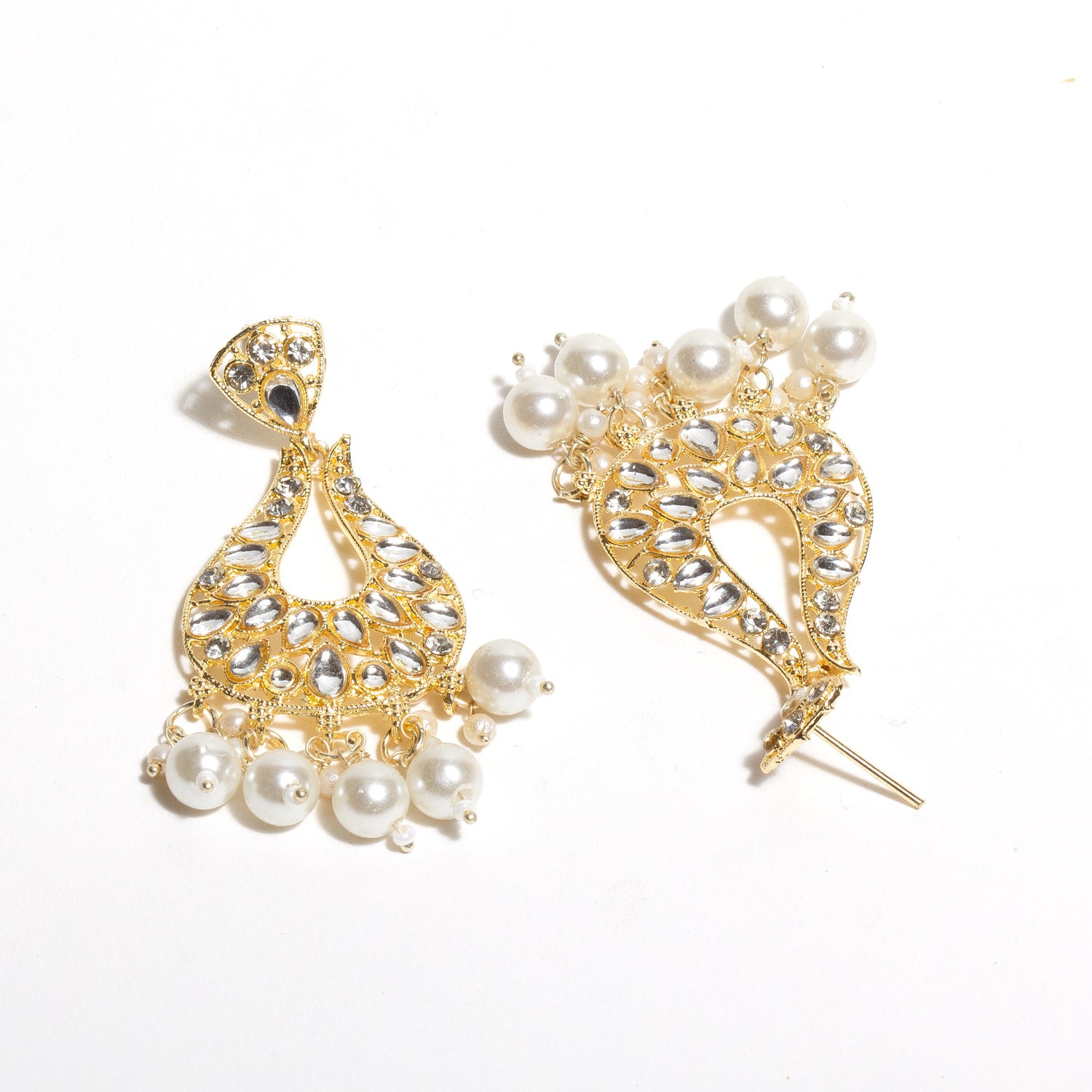 Bindhani-Gold-Plated-Pearl-Drop-White-Kundan-Earriings