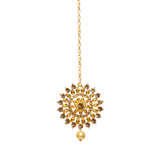 Bindhani-Gold-Plated-Small-Round-Maang-Tikka-Jewelry-For-Women-Bridal