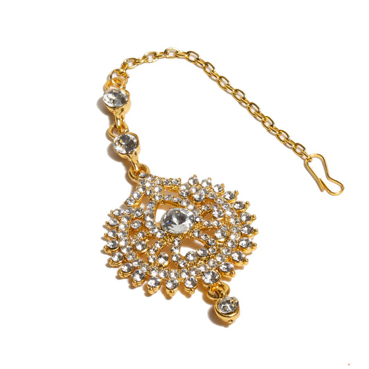 Bindhani-Gold-Plated-Stone-Traditional-Tikka-Headpiece-For-Women