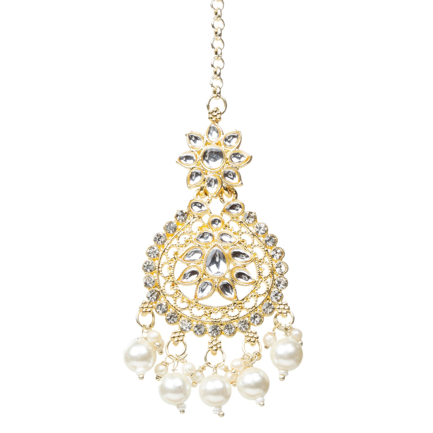 Bindhani-Gold-Plated-Traditional-Kundan-Mang-Tika-For-Women