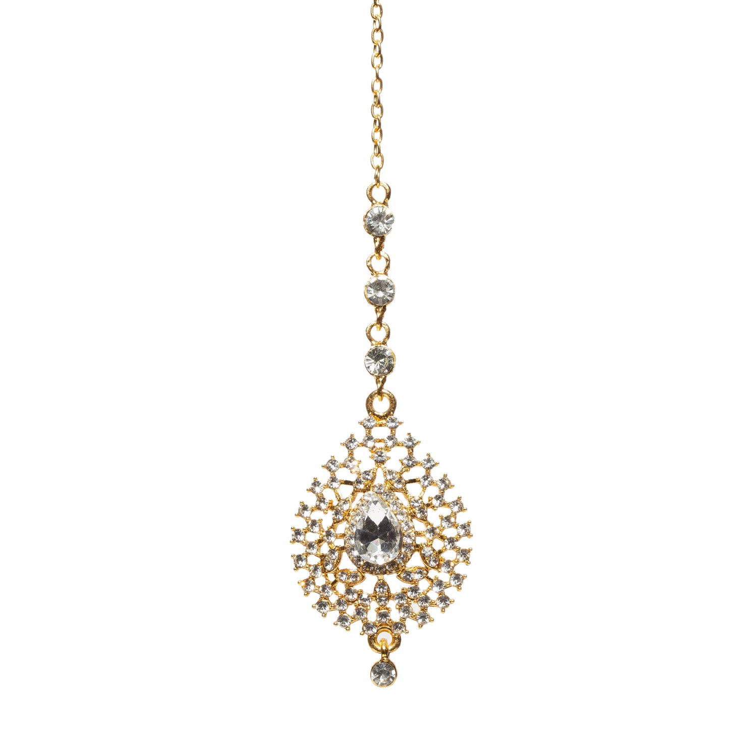 Bindhani-Gold-Plated-White-Stone-Long-Size-Tikka-Headpiece-For-Women-Bridal