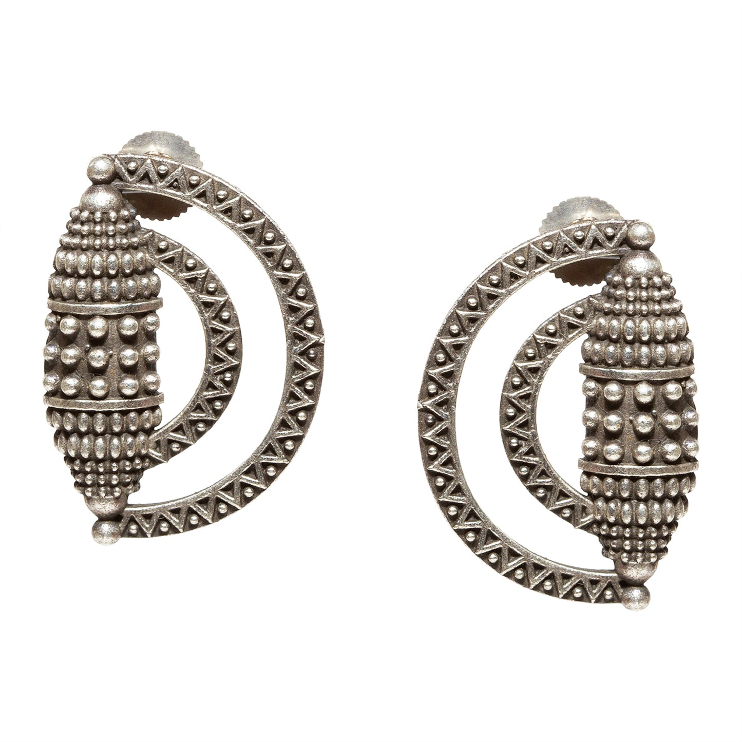 Analyzing image Bindhani-Oxidised-Silver-Earrings-For-Women-Girls