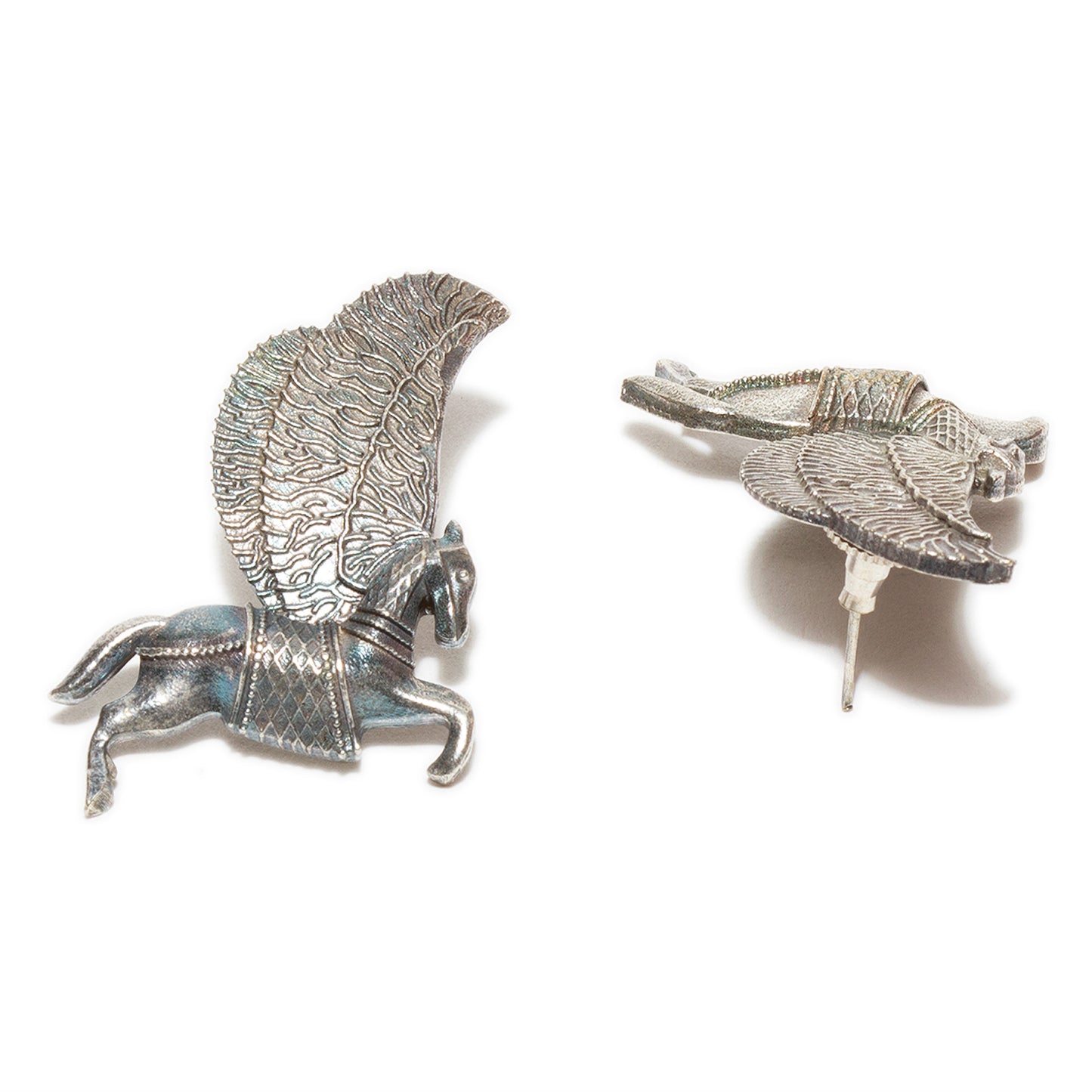 Bindhani-Oxidised-Silver-Look-alike-Flying-Horse-Studs-Earrings-For-Women