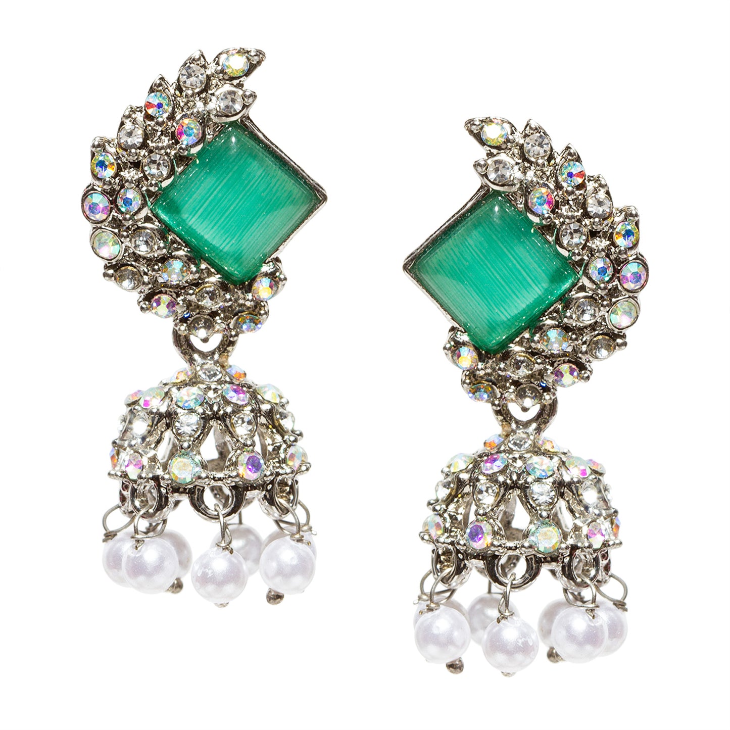 Color Stones Mini Jhumkas