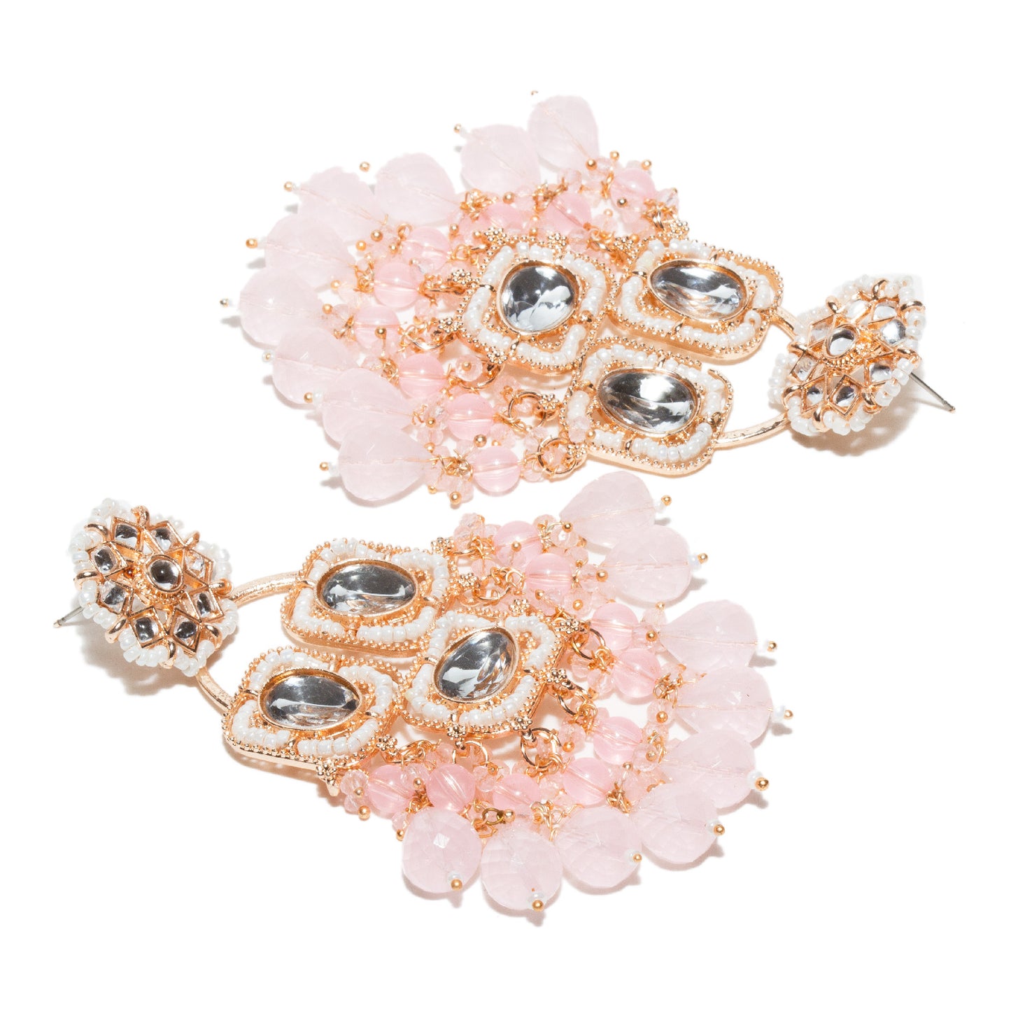 Bindhani-Rose-Gold-Plated-Baby-Pink-Color-Drop-Long-Kundan-Earrings-For-Women