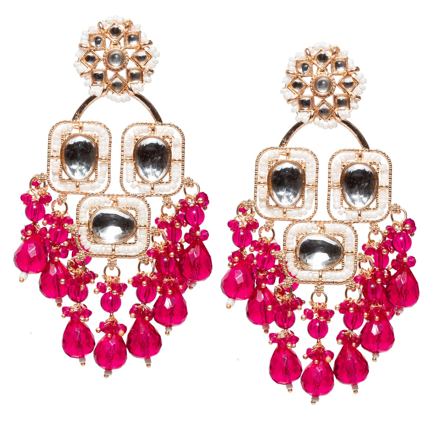 Bindhani-Rose-Gold-Plated-Pink-Drop-Long-Kundan-Earrings-For-Women-and-Girls
