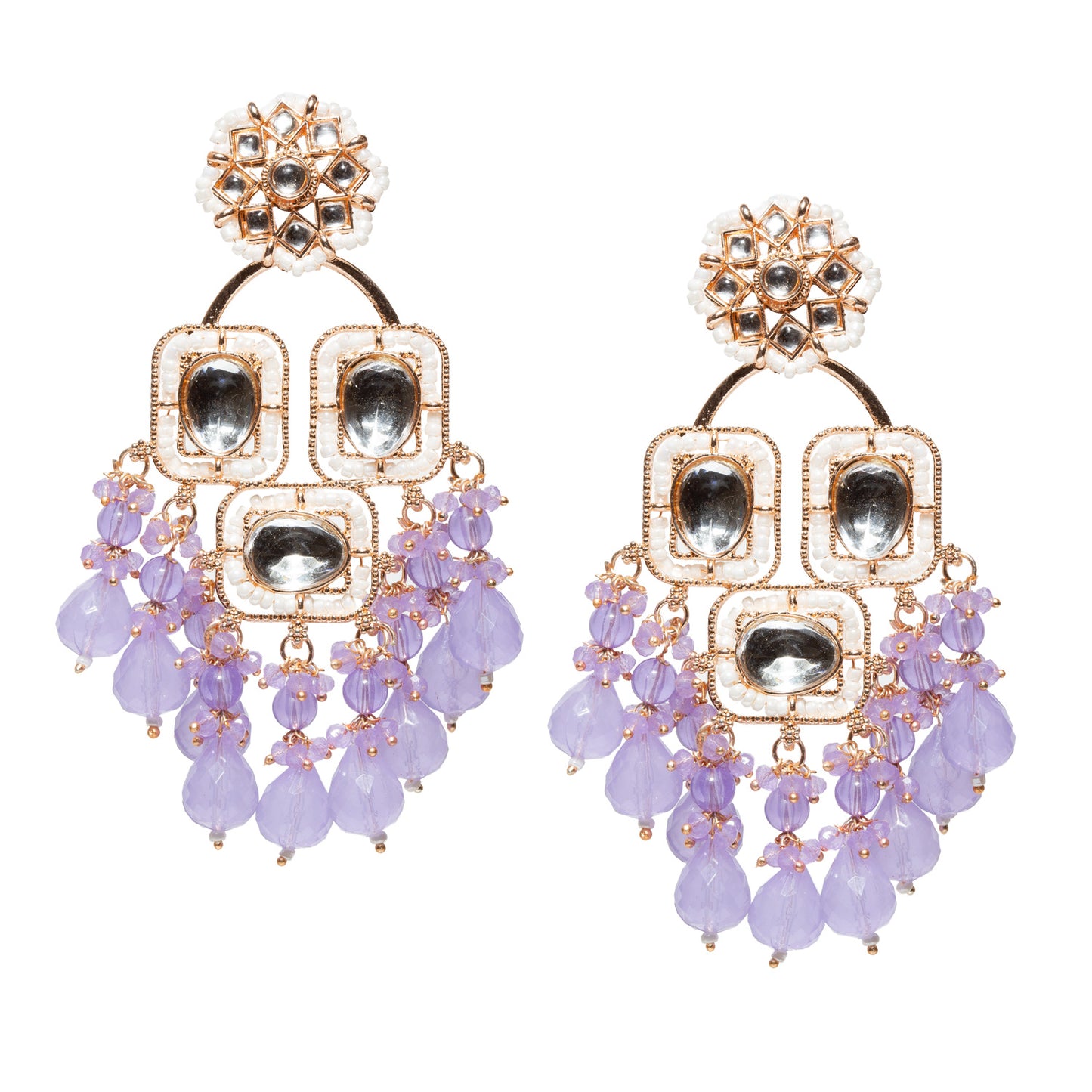 Bindhani-Rose-Gold-Plated-Purple-Color-Drop-Long-Kundan-Earrings-For-Women-and-Girls