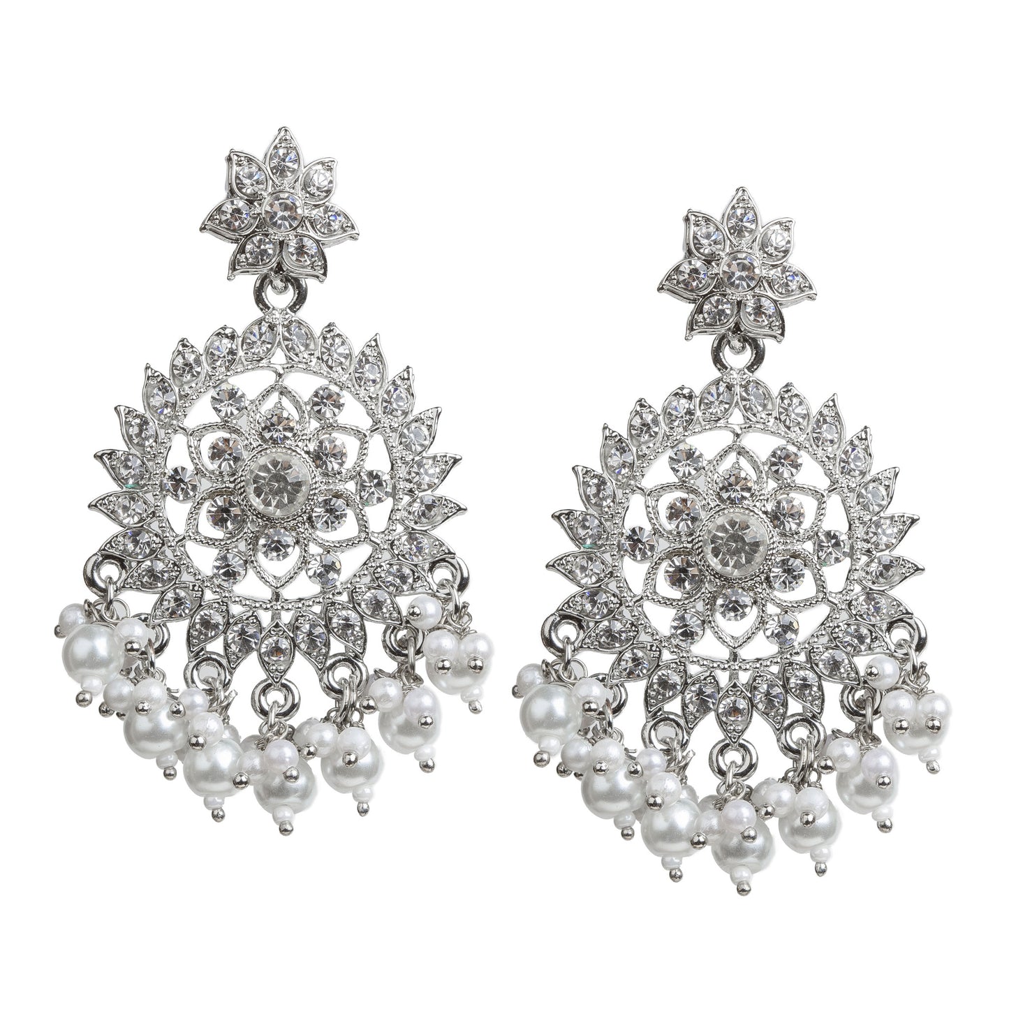 Bindhani-Silver-Plated-Hand-Crafted-Pearl-Drop-White-Stone-Earrings-For-Women