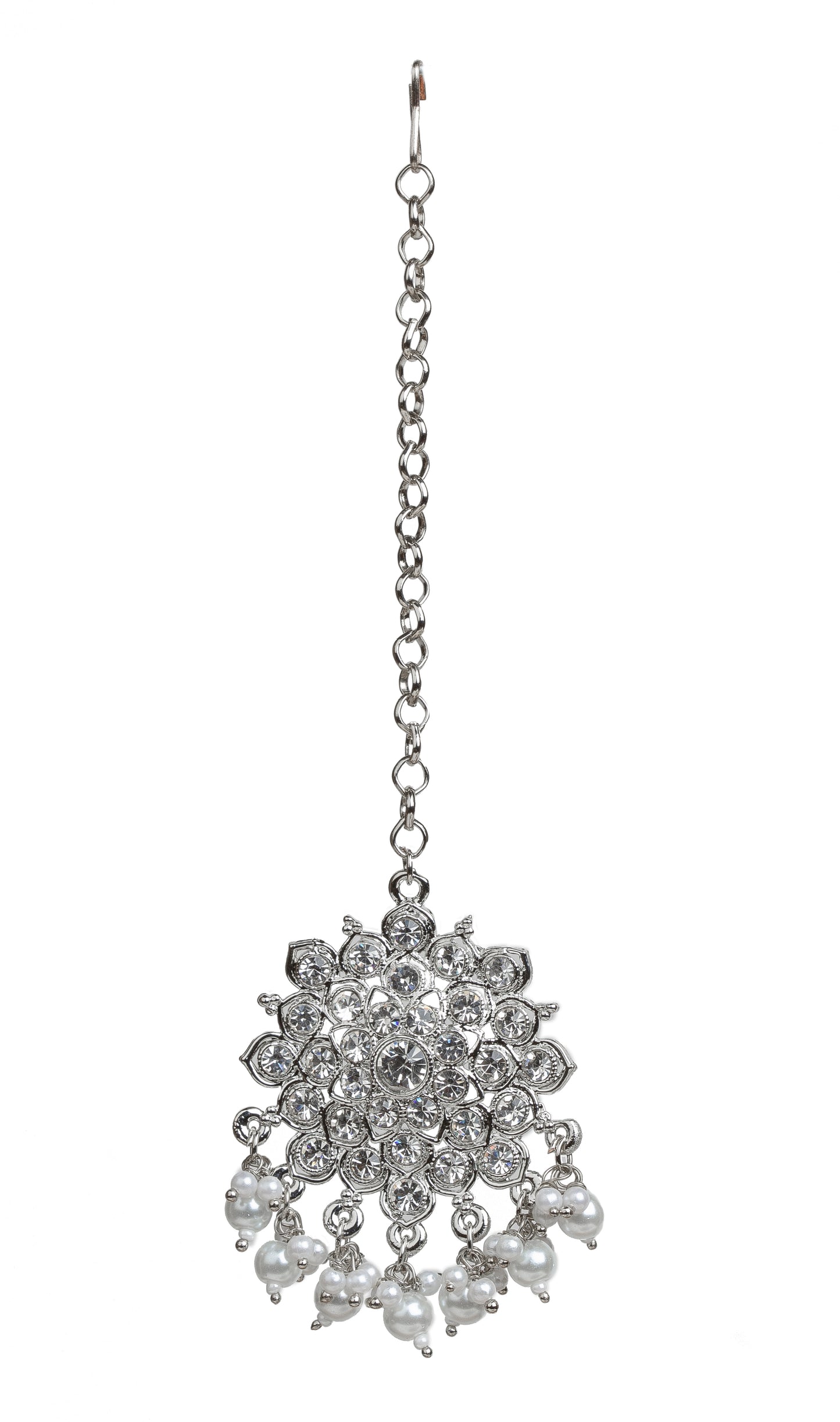 Bindhani-Silver-Plated-Hand-Created-Bridal-White-Stone-Maang-Tikka-For-Women