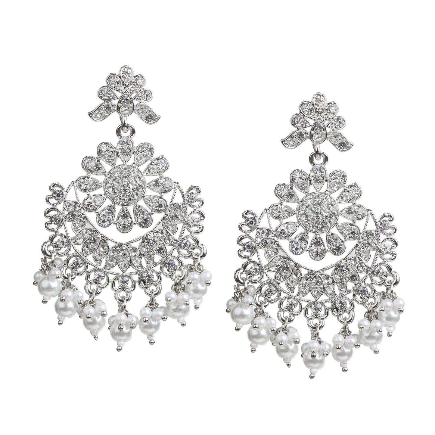 Bindhani-Silver-Plated-Hand-made-Pearl-Drop-White-Stone-Earrings-For-Women