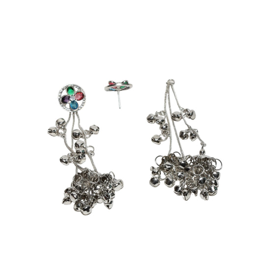 Bindhani-Silver-Tone-Long-Kashmiri-Jhumkai-Earring