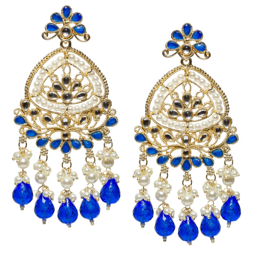 Bindhani-TraditionalGold-Plated-Blue-Long-Pearl-Drop-Kundan-Stone-Chandbali-Earrings-For-Women-and-Girls