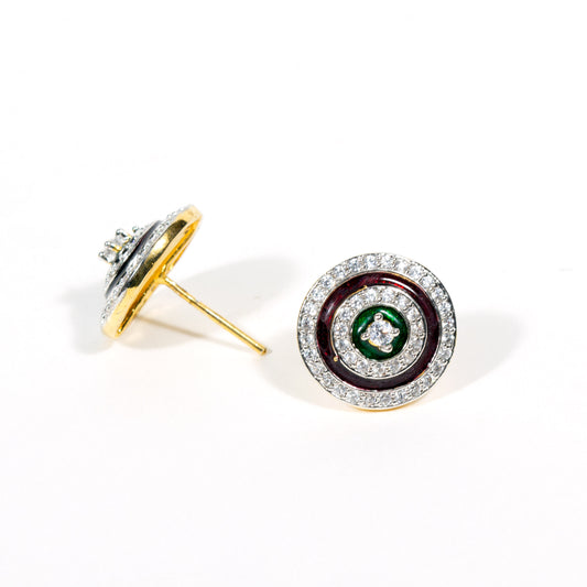 Faux-Diamond-Round-Studs-Earring-For-Women