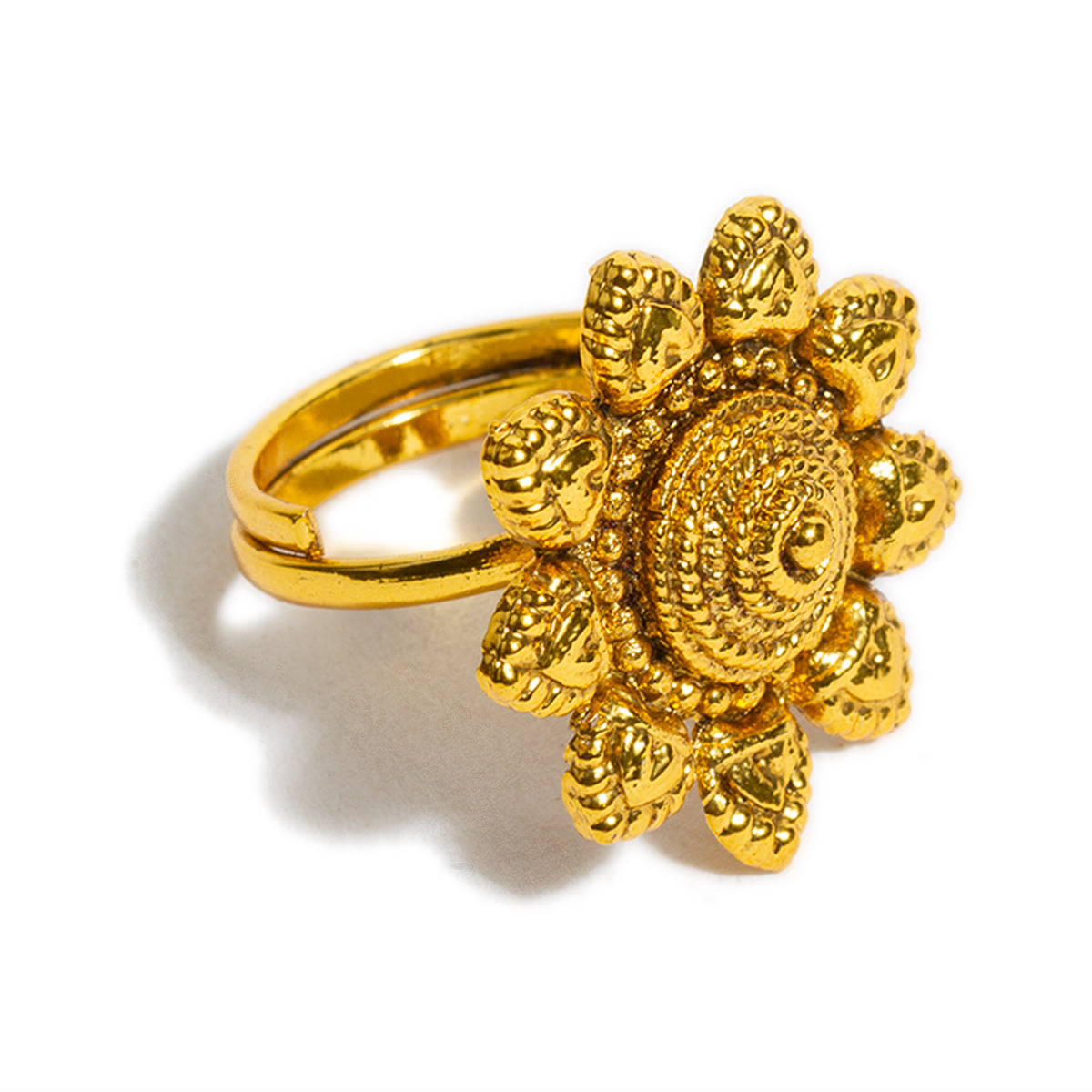 Shop Now Flower Gold-Plated Anguthi For Women By Bindhani