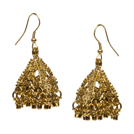 bindhani gold plated jhumka earrings for women and teenage girls