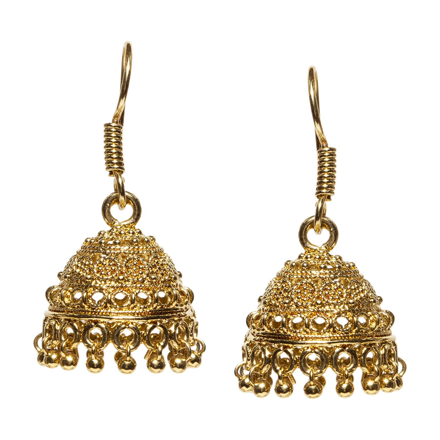 Buy Bindhani Women's Mini Golden Oxidised Jhumka Earrings