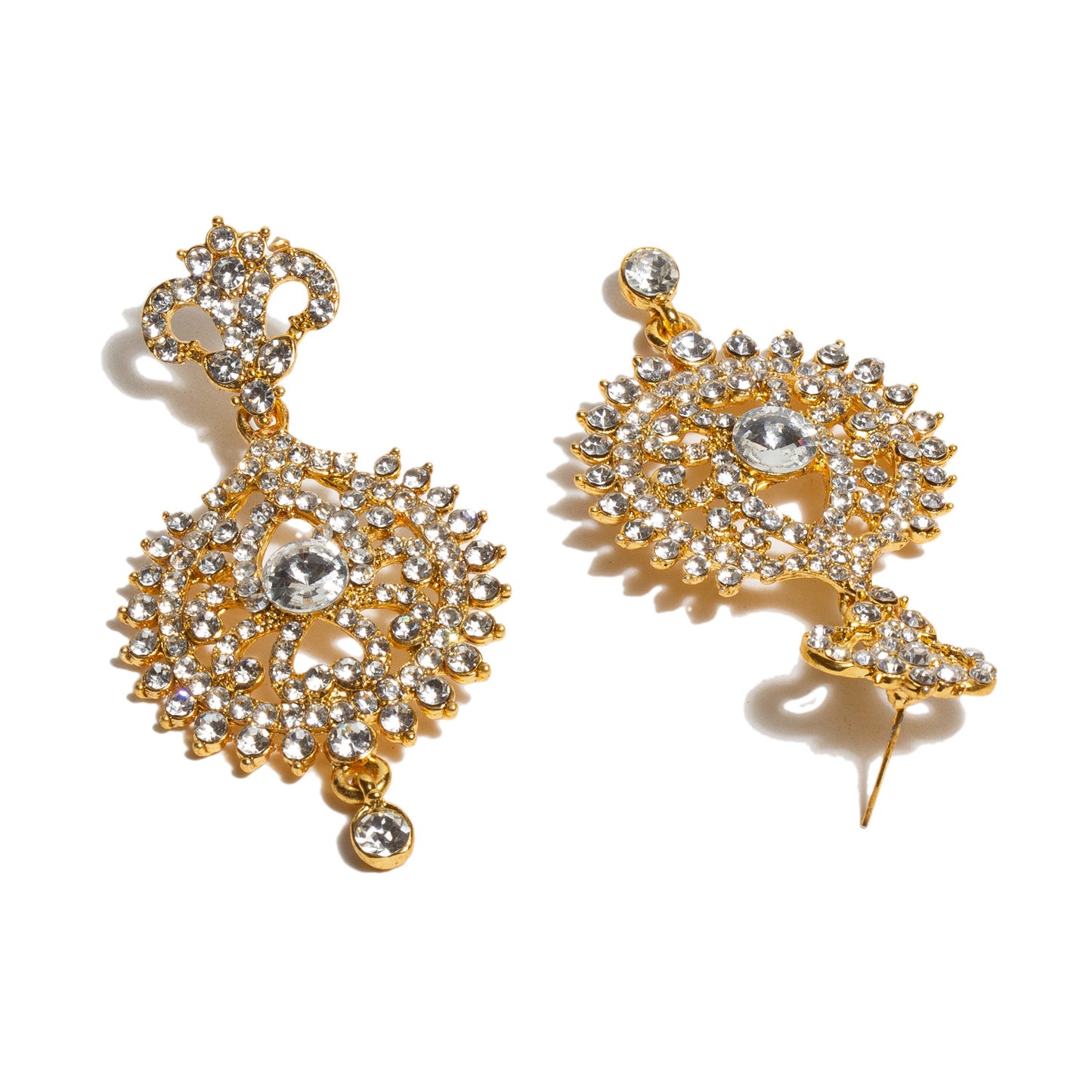 bindhani-golden-toned-white-stone-dangler-earrings