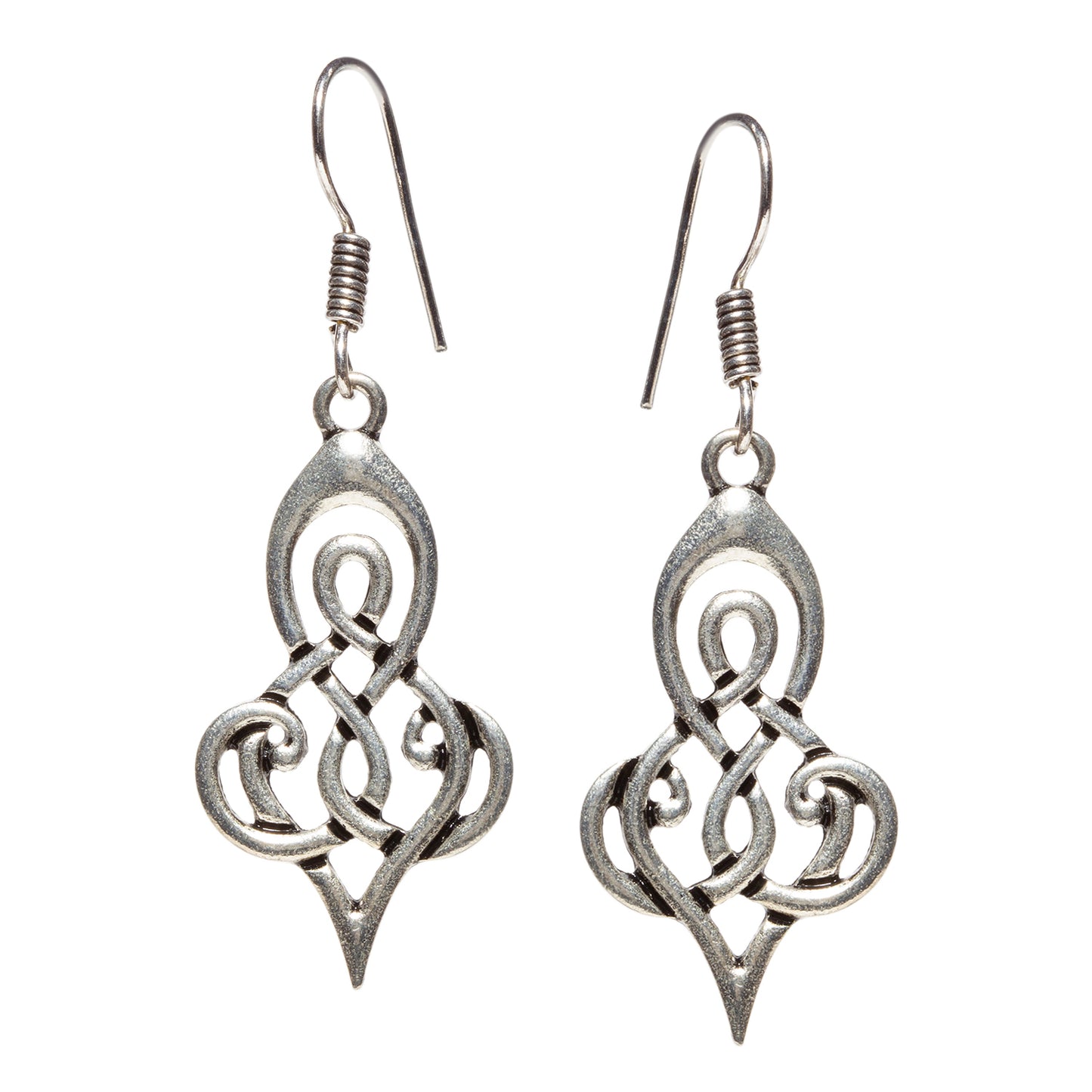 bindhani silver plated black oxidised beautifully earrings secured with fish hook earwire for women and girls