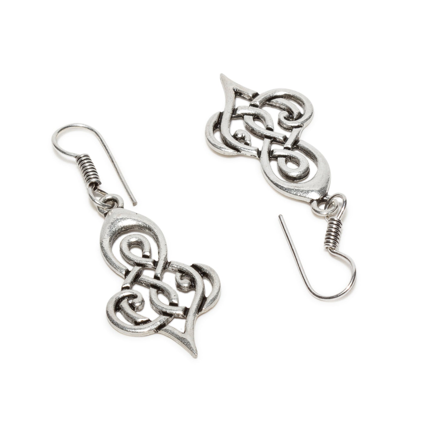 bindhani silver plated black oxidised beautifully earrings secured with fish hook earwire for women and girls