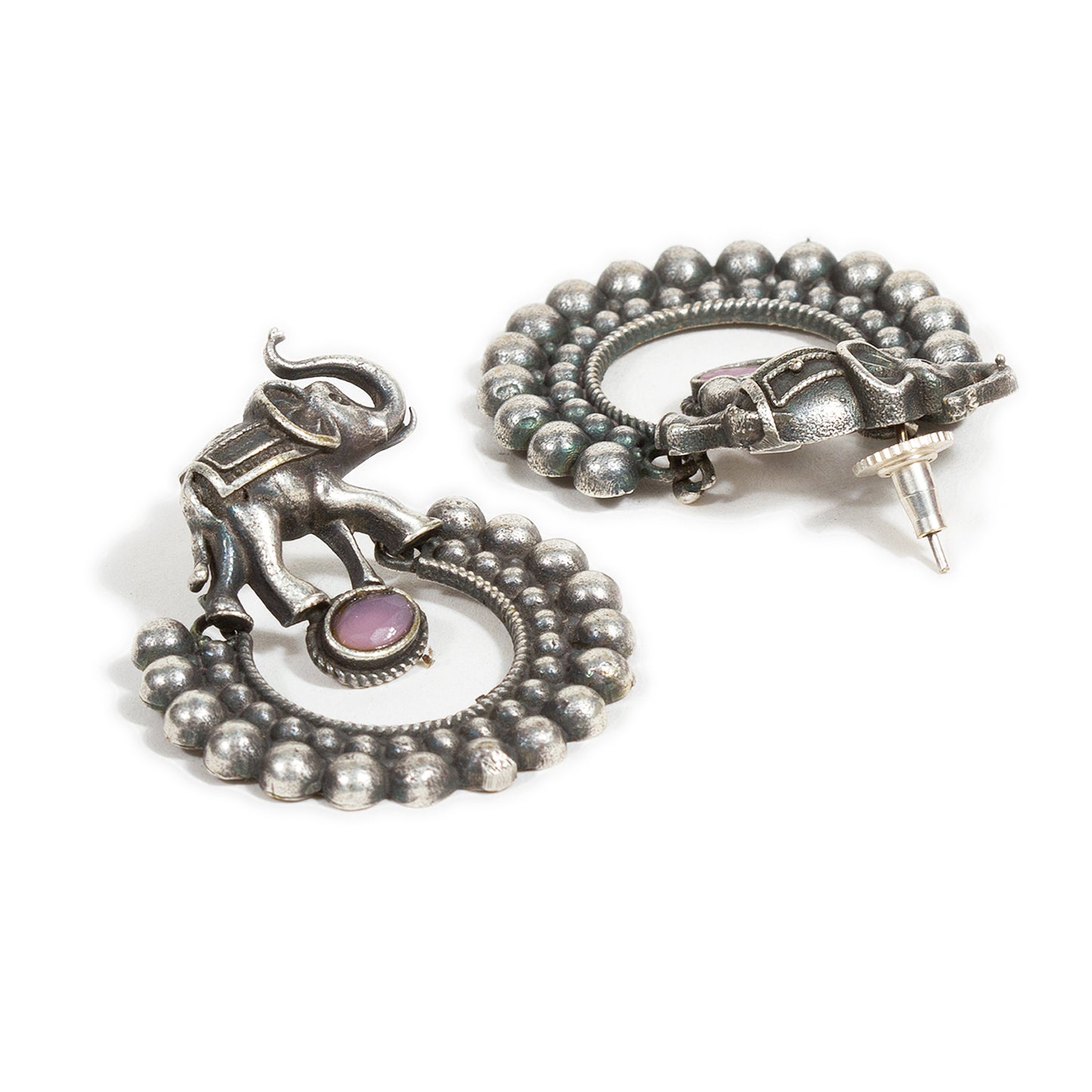 bindhani silver plated elephant earrings for women girls