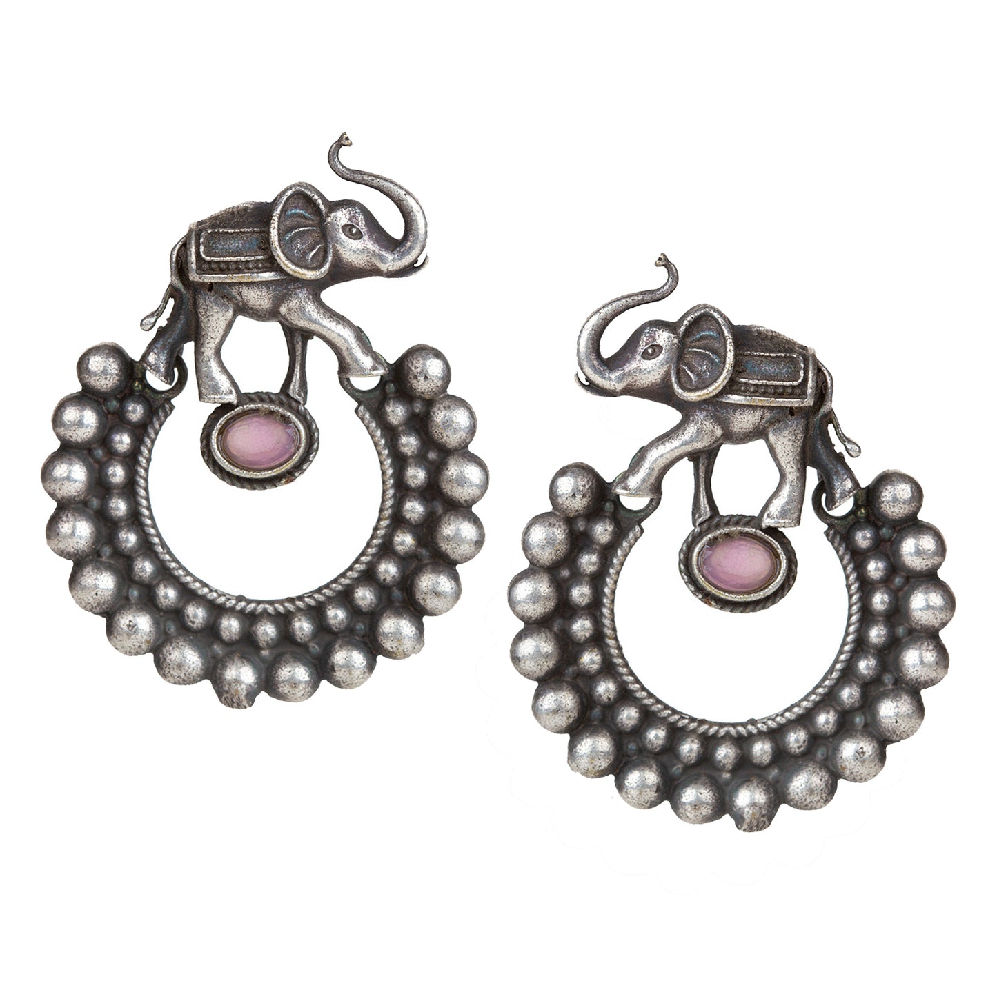 bindhani silver plated elephant earrings for women girls