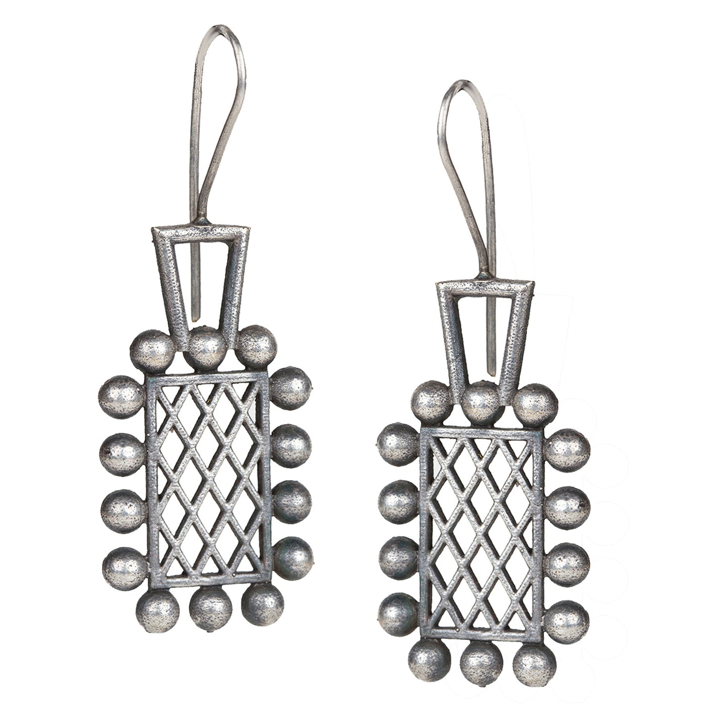 bindhani silver toned oxidised earrings for women girls