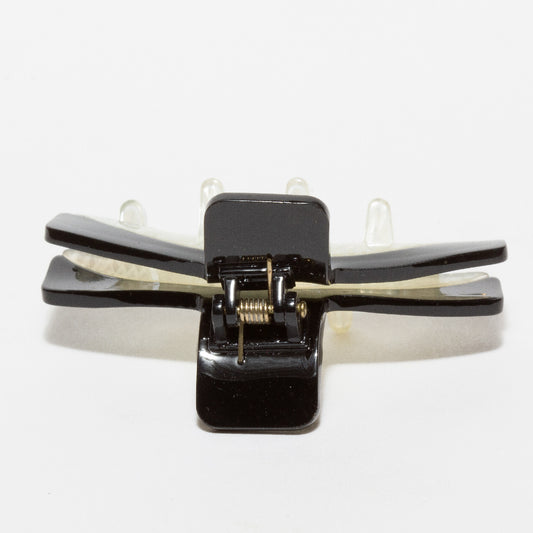 bindhani white and black color claw hair clips for women