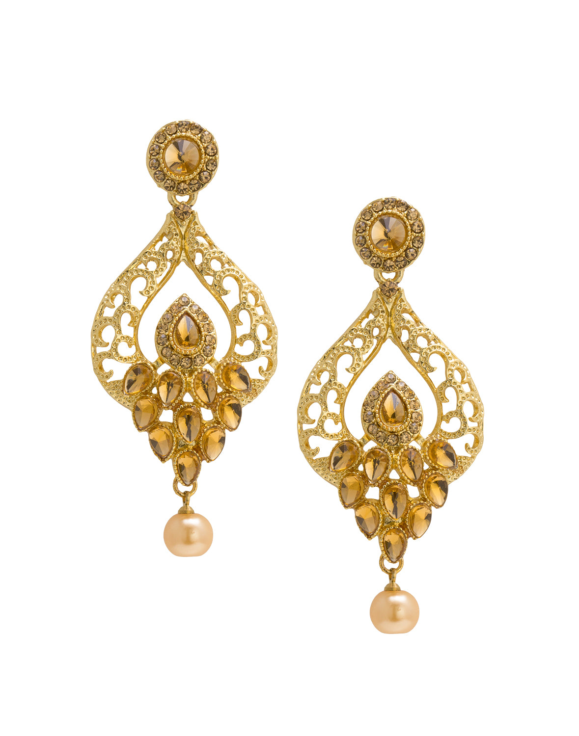 golden-stone-small-filigree-style-dangler-earrings