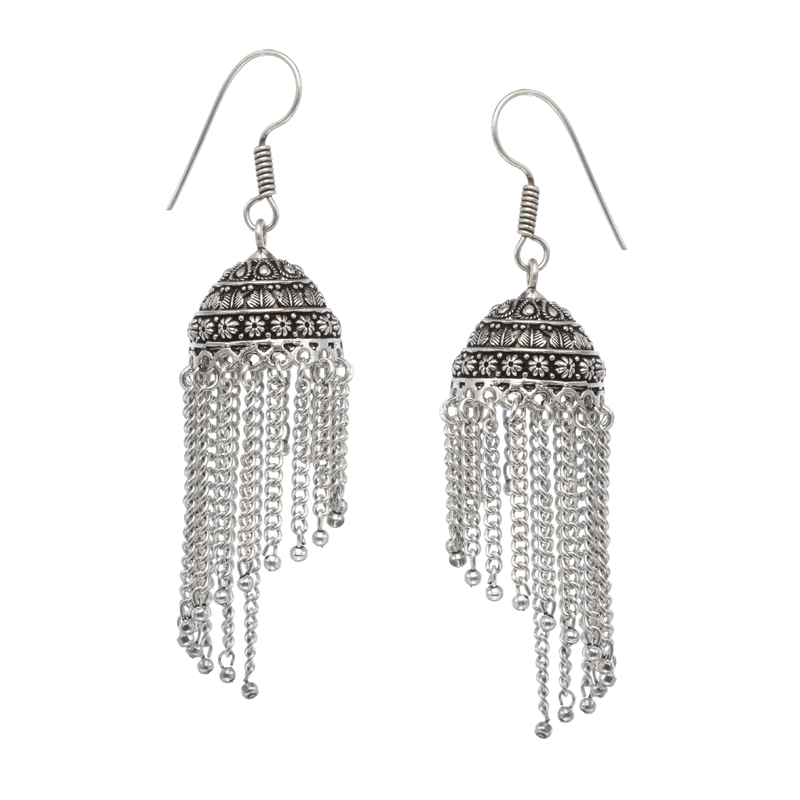 Bindhani oxidised jhumka earrings for women