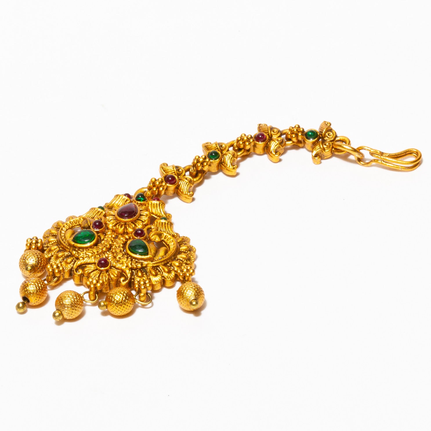 Bindhani gold-plated south indian goddess tikka