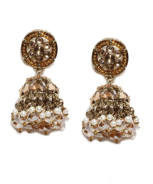 Mehndi-Plated LCT stone choker set with earrings and tikka
