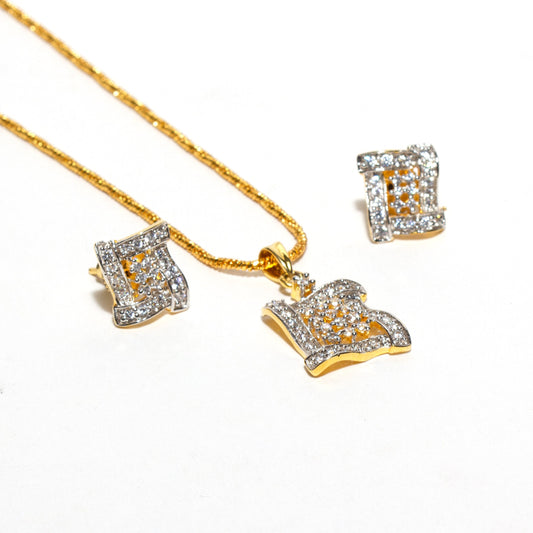 Bindhani-American-Diamond-Stones-Pendant-Studes-with-Chain
