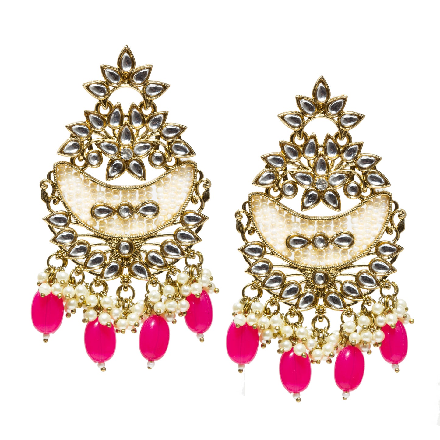 Bindhani-Antique-Mehandi-Gold-Plated-Kundan-Stones-Pink-Pearl-drops-Chandballi-Earrings-For-Women