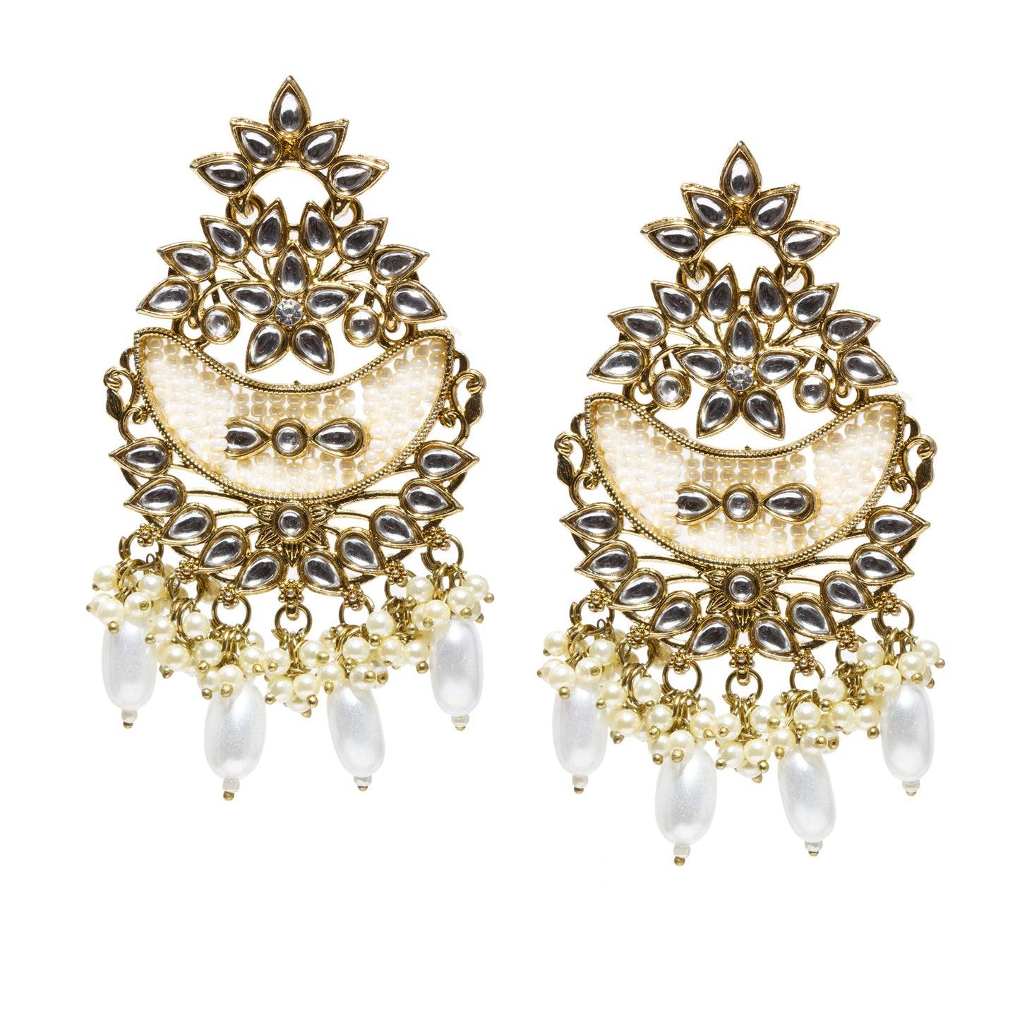 Bindhani-Antique-Mehandi-Gold-Plated-Kundan-Stones-White-Pearl-drops-Chandballi-Earrings-For-Women-and-girls