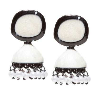 Bindhani-Black-Plated-Beads-White-Meenakari-Circle-White-Small-Jhumki-women-girls-Teenage