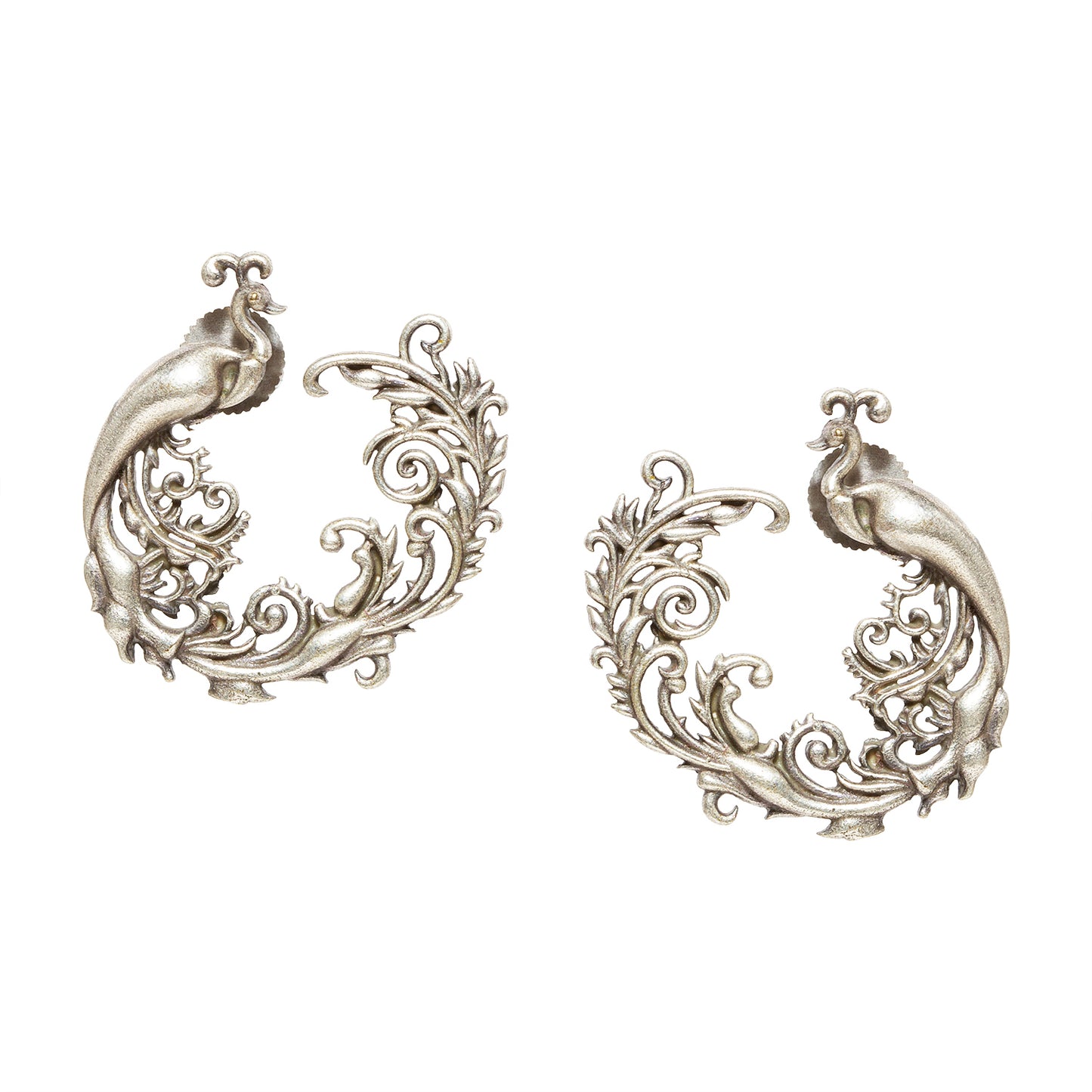 Bindhani-Dancing-Peacock-Oxidised-Earrings-For-Women-Girls