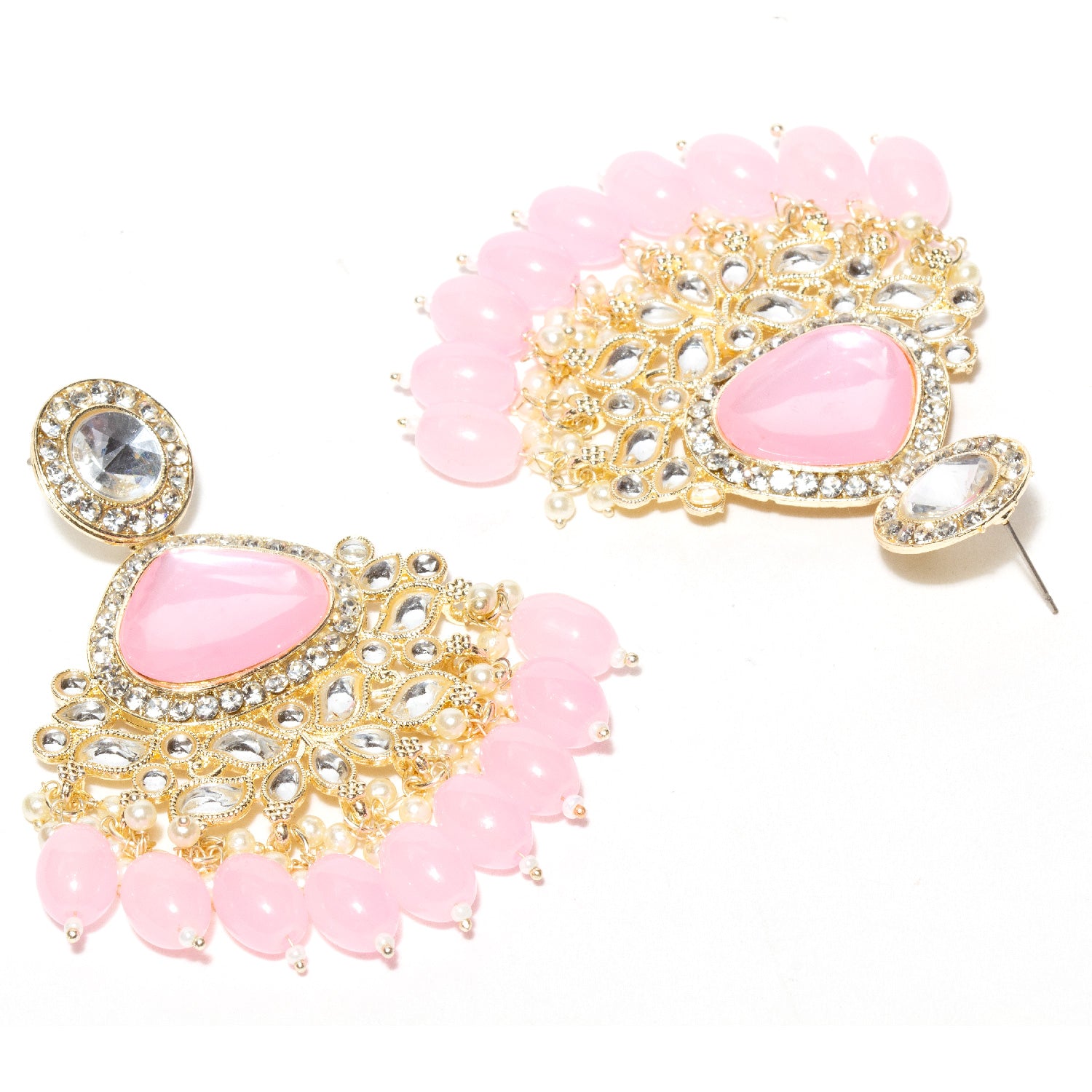 Bindhani-Gold-Plated-Baby-Pink-Drops-Kundan-Stone-Earrings-Women-and-Girl