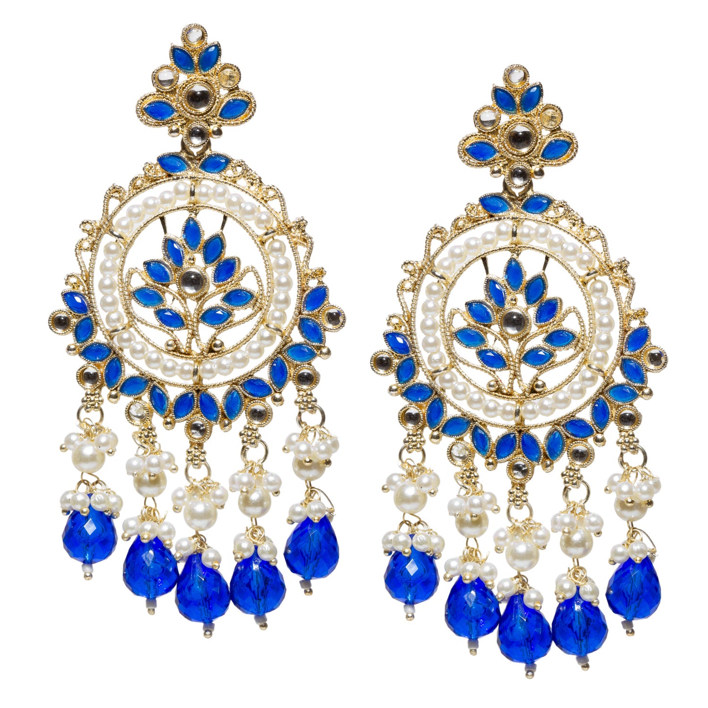 Bindhani-Gold-Plated-Blue-Color-Drop-Kundan-Stone-Chandbali-Earrings-For-Women-and-Girls