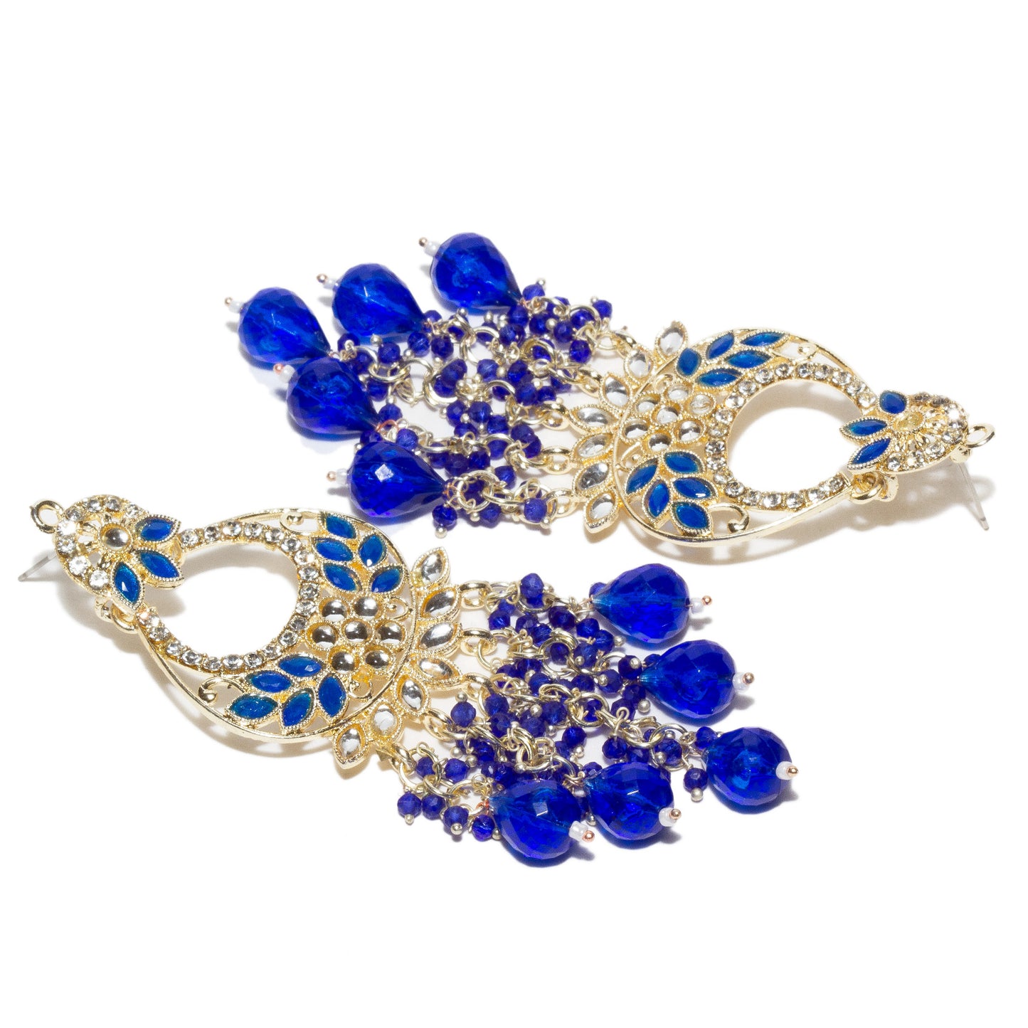 Bindhani-Gold-Plated-Blue-Color-Kundan-Long-Earrings-For-Women-and-Girl