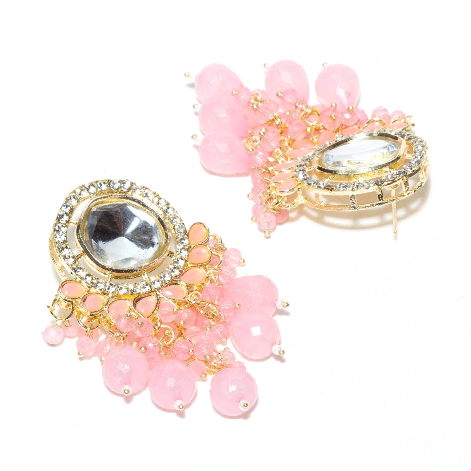 Bindhani-Gold-Plated-CZ-Stone-Baby-Pink-Drop-Earrings-For-Women-and-Girl