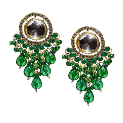 Bindhani-Gold-Plated-CZ-Stone-Green-Drop-Earrings-For-Women-and-Girls