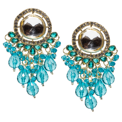 Bindhani-Gold-Plated-CZ-Stone-turqblue-Drop-Earrings-For-Women-and-Girls