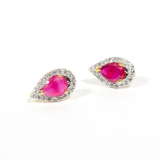 Bindhani-Gold-Plated-Pink-AD-Stones-Tilak-Stud