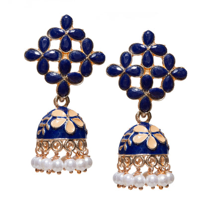 Little Meenakari Jhumki Earrings
