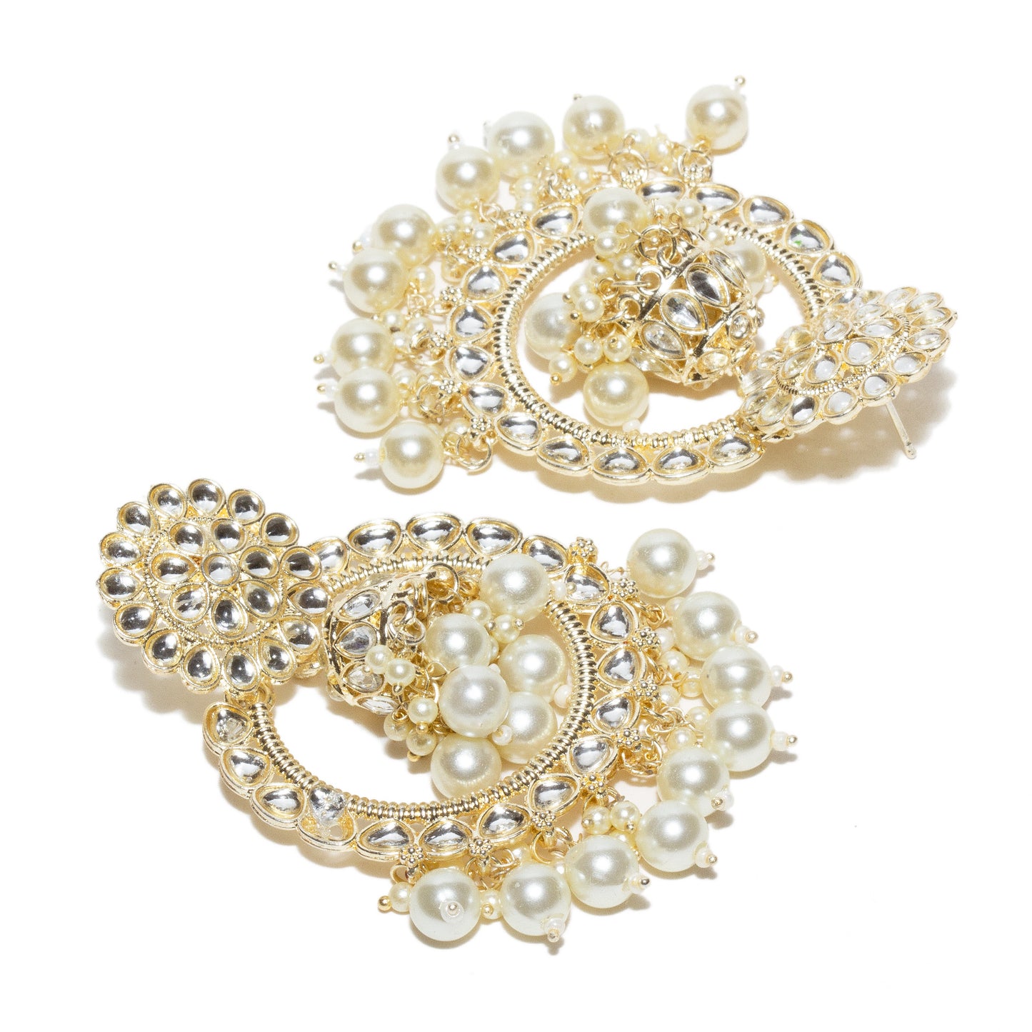 Bindhani-Gold-Plated-White-Kundan-Jhumka-Earrings-For-Women-and-Girl