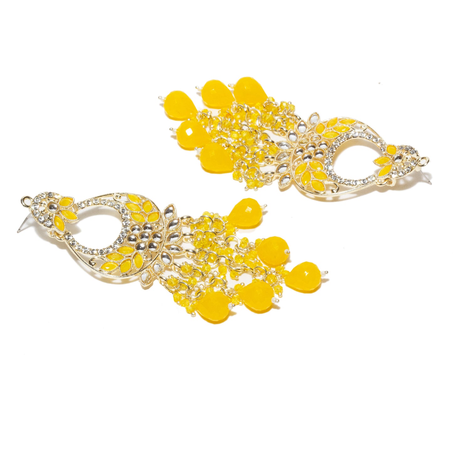 Bindhani-Gold-Plated-Yellow-Color-Kundan-Long-Earrings-For-Women-and-Girls